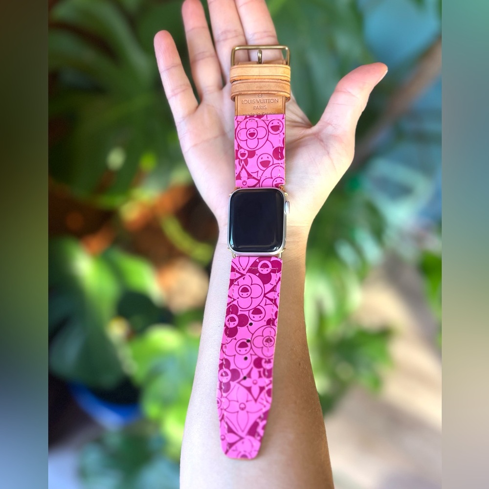 💖 Authentic‼️ Apple Watch band Pink Cosmic Blossom canvas - Picture 10 of 15
